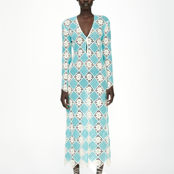Zara Crochet Midi Dress - Picture 5 of 8